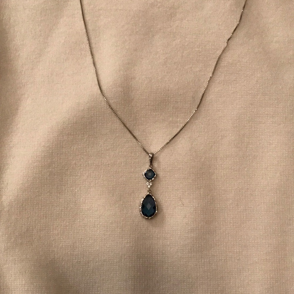 Sterling silver and London blue topaz